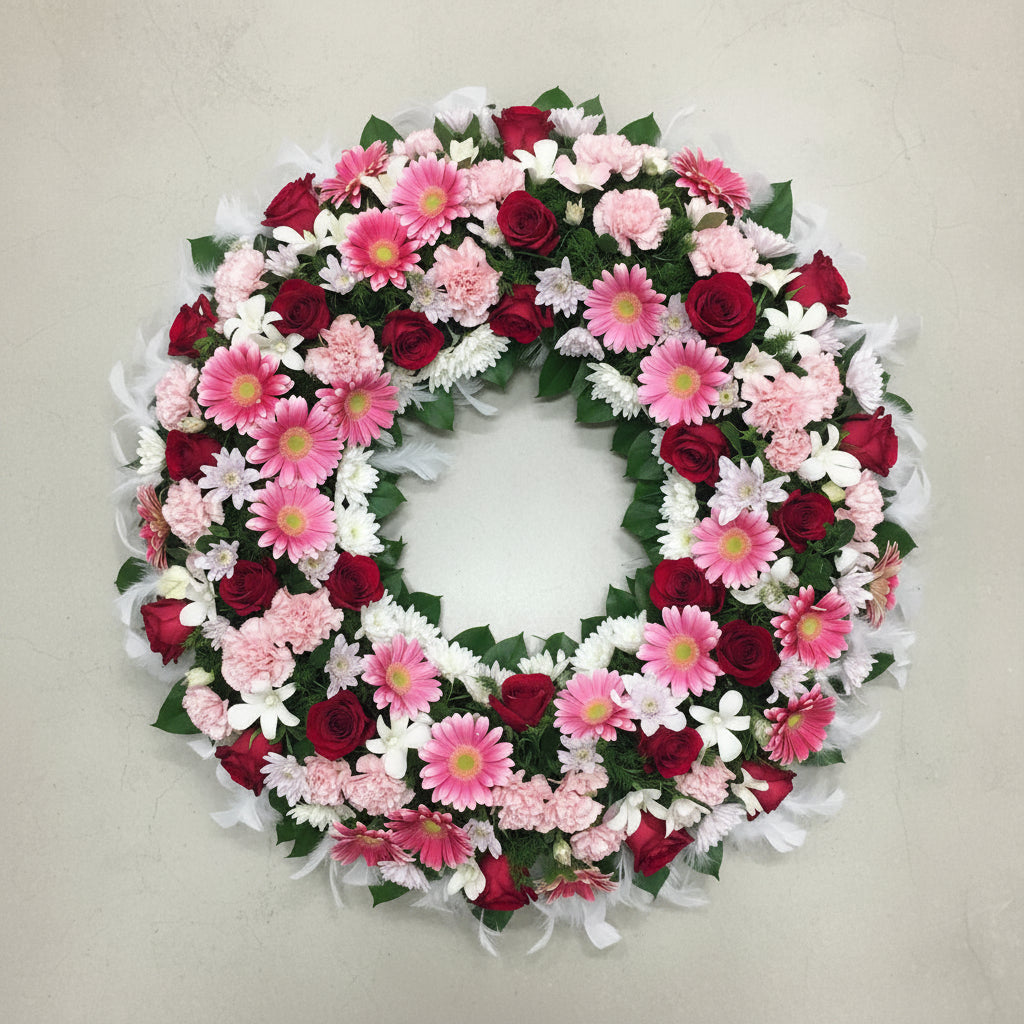 FT11 Angels wings wreath