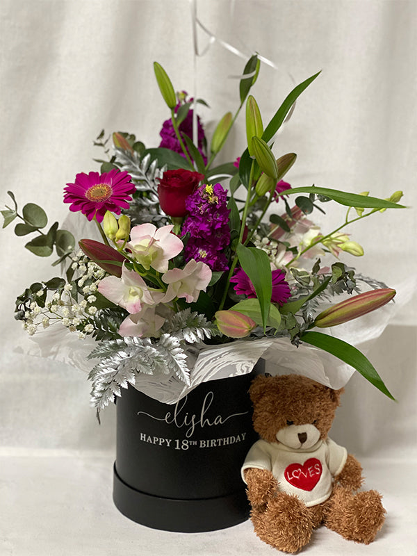 BC10 Celebration hat box with teddy