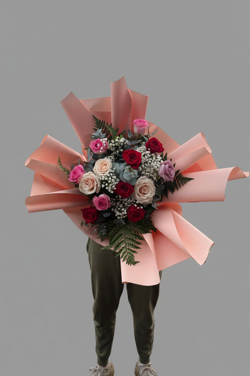 Dozen Colourful Roses