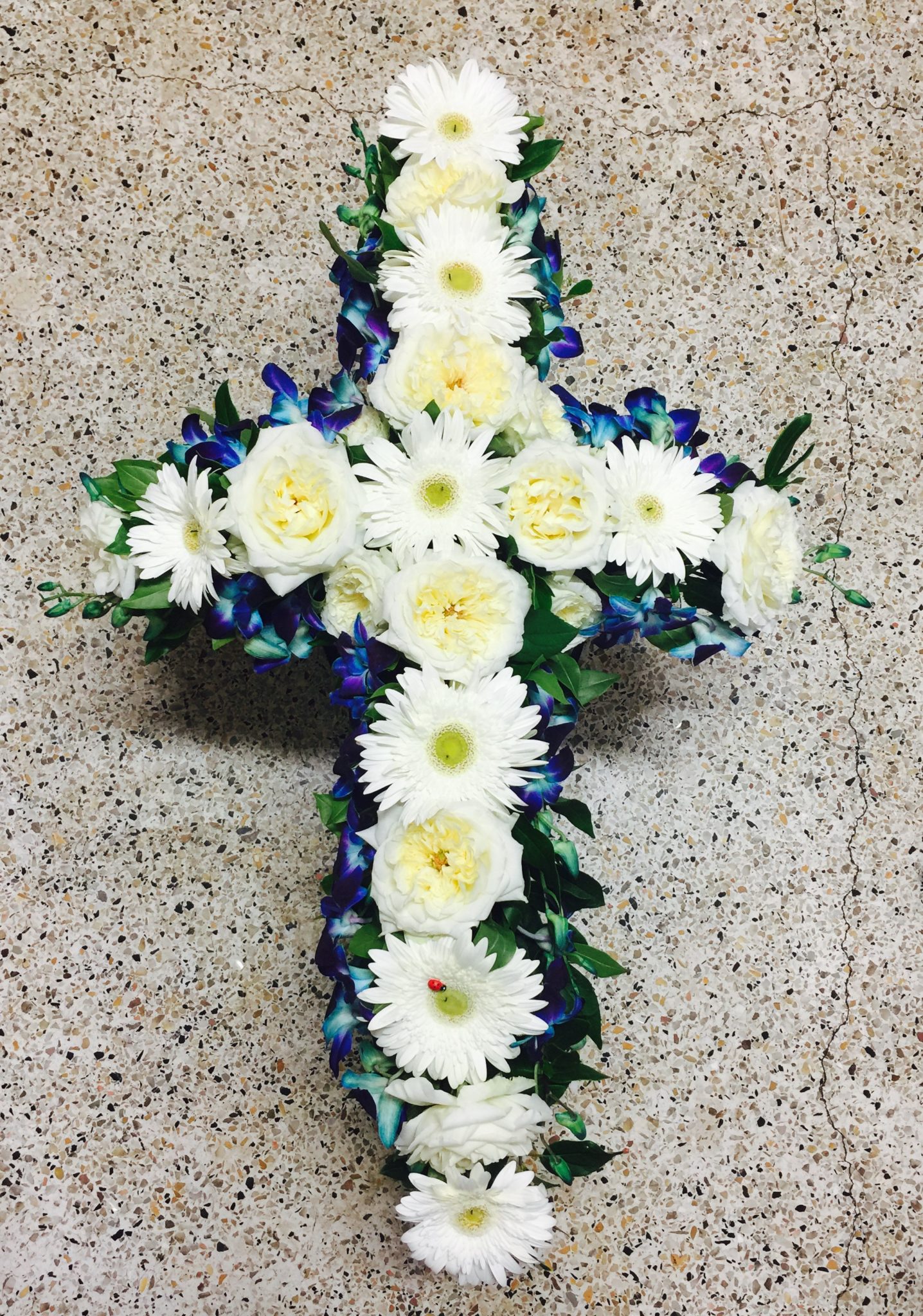 Cross Funeral Wreath Floral Affairs funeral flowers Deer Park